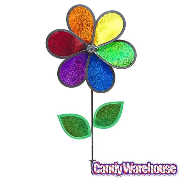 Rainbow Sparkle Flower Spinner - 12 Inch Flower Wheel