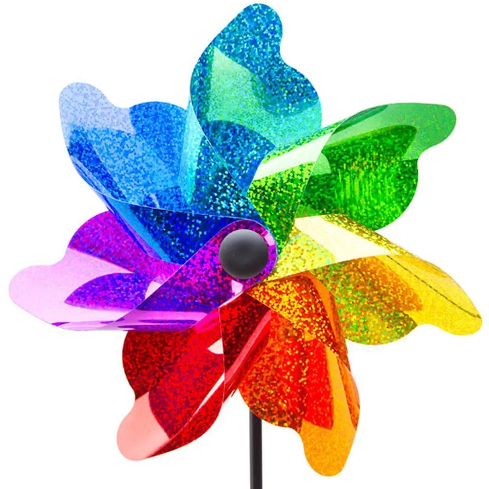 Rainbow Sparkle Pinwheel Spinners - 8 Inch: 8-Piece Box