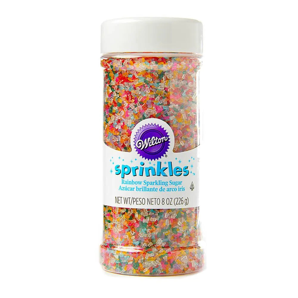 Rainbow Sparkling Sugar: 8-Ounce Bottle