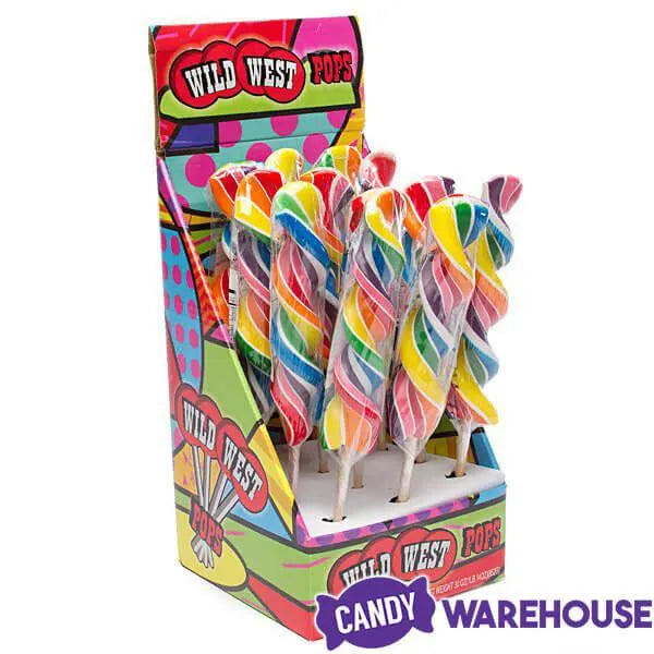 Rainbow Swirl 2.5-Ounce Corkscrew Twist Lollipops: 24-Piece Display