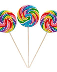 Rainbow Swirl 10-Ounce Round Lollipops: 24-Piece Box