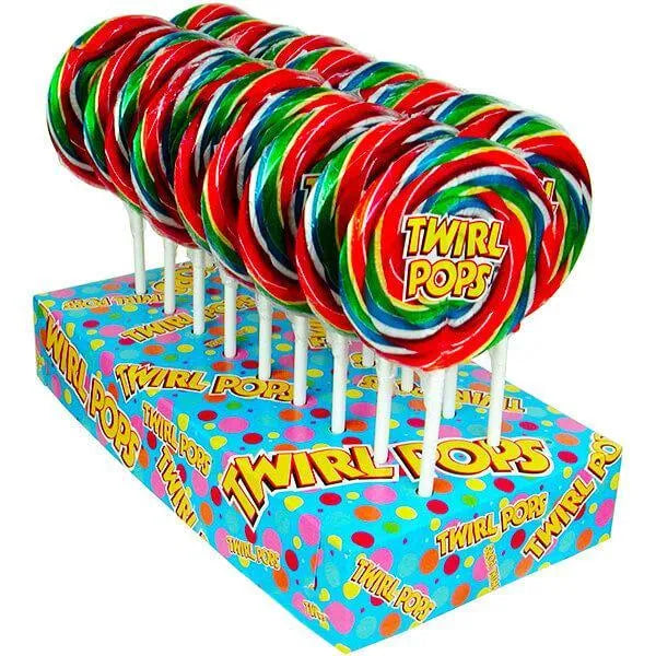 Rainbow Twirl Pops: 18-Piece Display