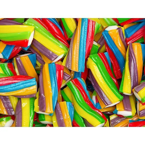 Rainbow Twisters Filled Licorice: 3KG Bag