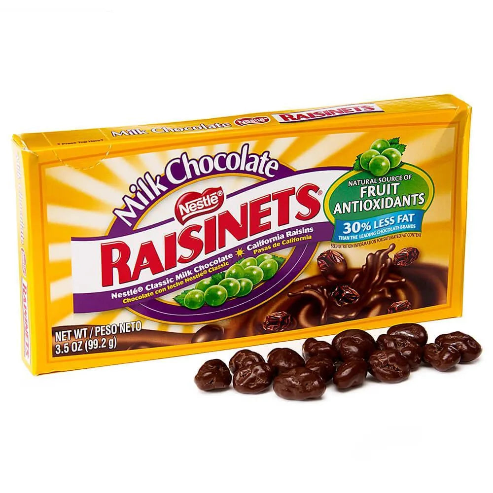 Raisinets Milk Chocolate Raisins Candy 3.1-Ounce Packs: 15-Piece Box