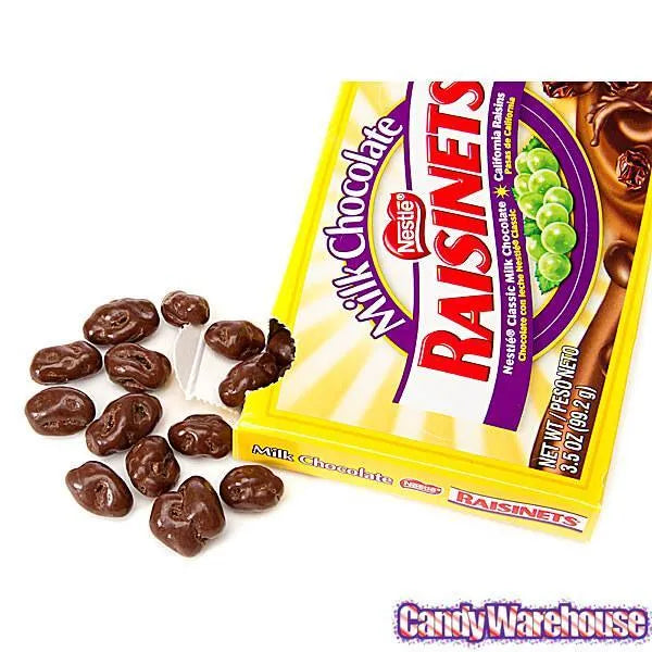 Raisinets Milk Chocolate Raisins Candy 3.1-Ounce Packs: 15-Piece Box