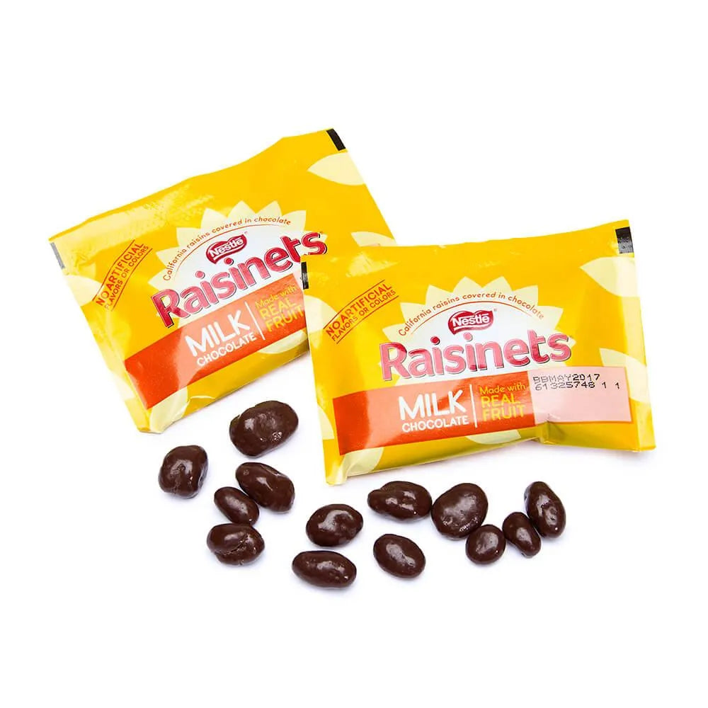 Raisinets Milk Chocolate Raisins Candy Fun Size Packs: 15-Piece Bag