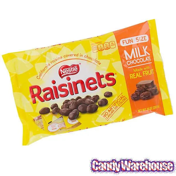 Raisinets Milk Chocolate Raisins Candy Fun Size Packs: 15-Piece Bag