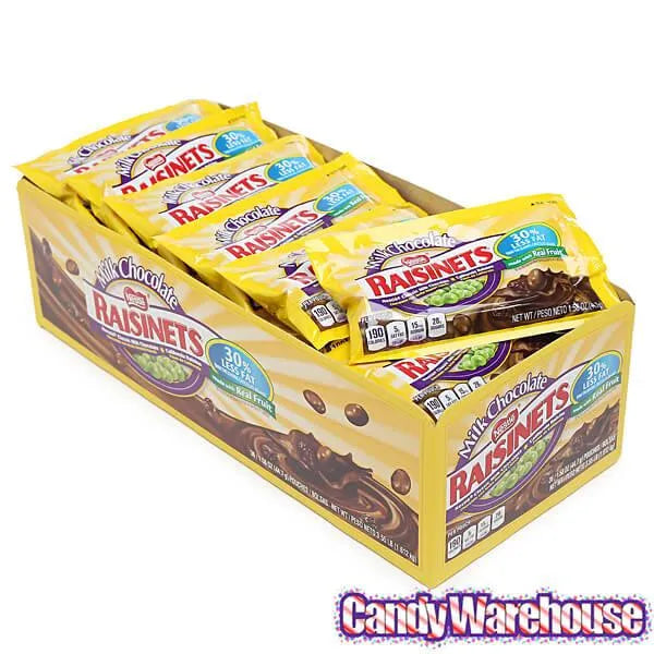 Raisinets Milk Chocolate Raisins Candy Packs: 36-Piece Box