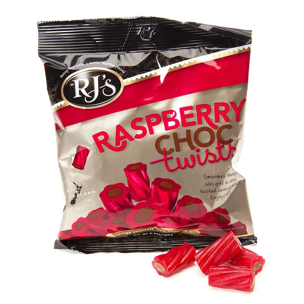 Raspberry Licorice Twists with Chocolate Centers: 6.3-Ounce Bag