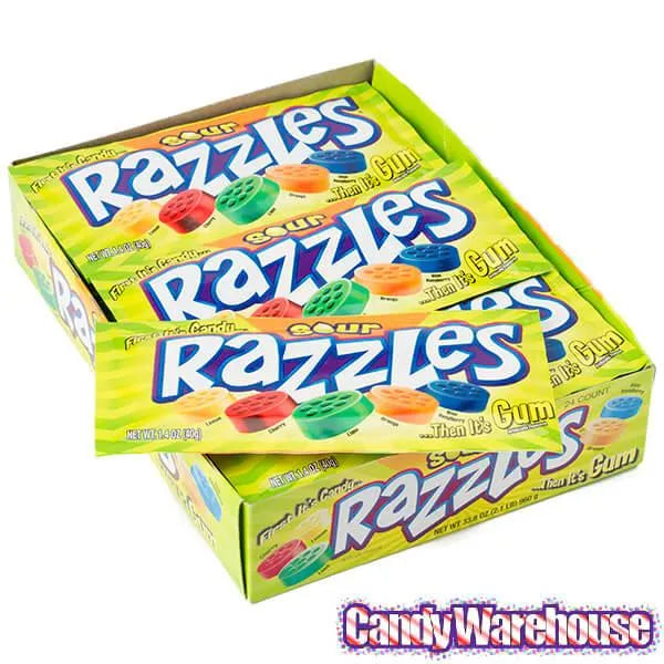 Razzles Candy Packs - Sour: 24-Piece Box