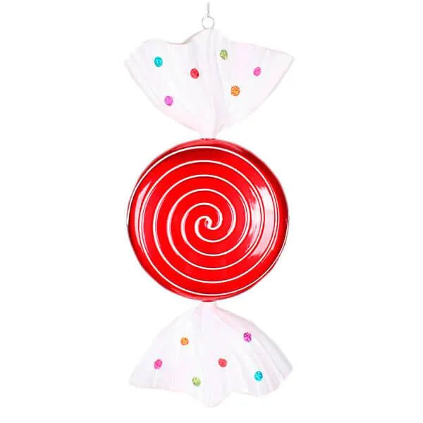 Red Candy Jewel Swirl Ornament - 18.5 Inch