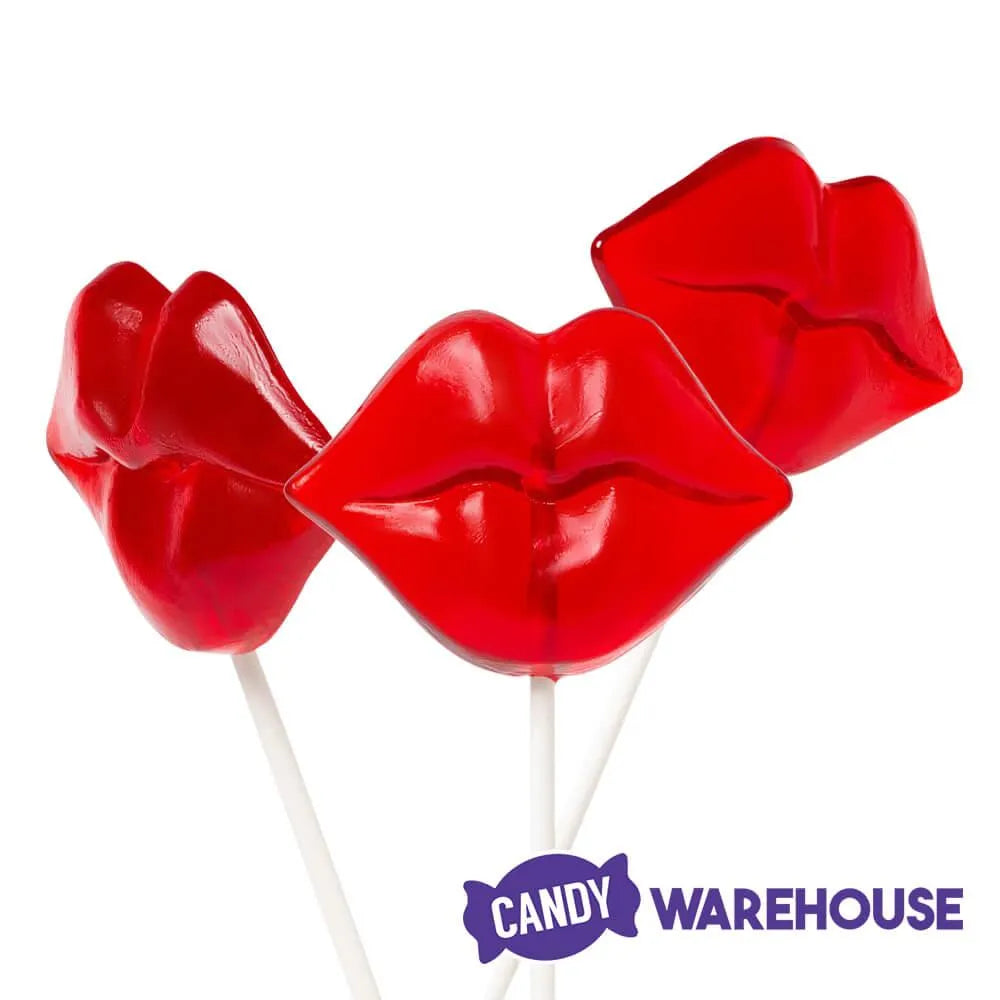 Red Hot Lips Lollipops: 12-Piece Bag