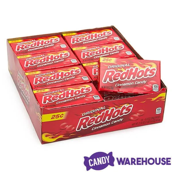 Red Hots Candy Mini Packs: 24-Piece Box