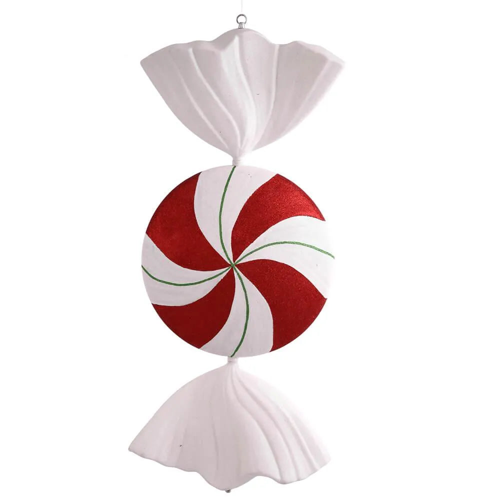 Red Peppermint Candy Ornament: 18.5 Inch