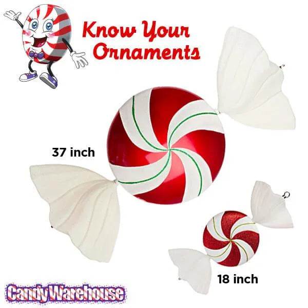 Red Peppermint Candy Ornament: 18.5 Inch