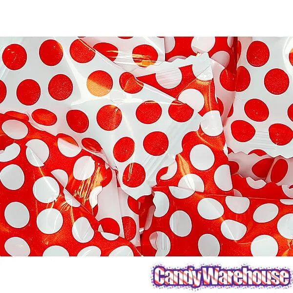 Red Polka Dots Wrapped Butter Mint Creams: 300-Piece Case