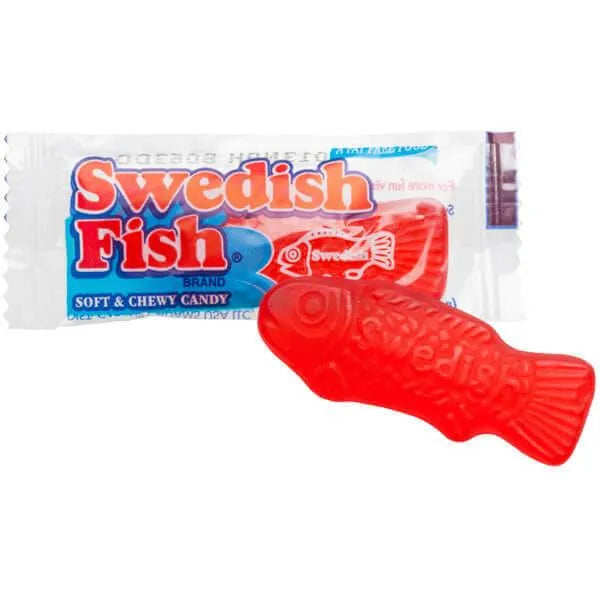 Red Swedish Fish Candy - Wrapped: 240-Piece Box