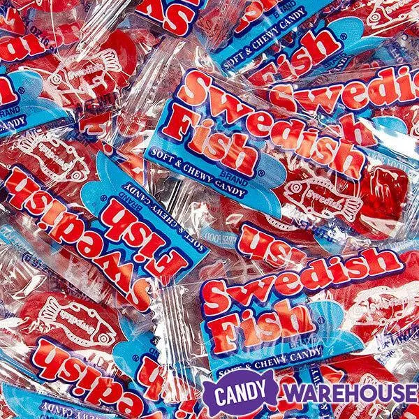 Red Swedish Fish Candy - Wrapped: 240-Piece Box