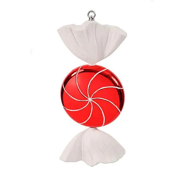 Red Swirl Candy Ornament - 18.5 Inch