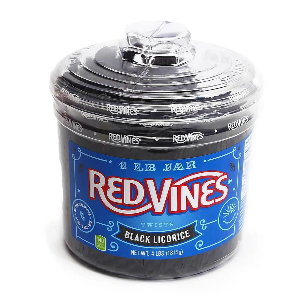 Red Vines Black Licorice Twists Candy: 3.5LB Tub