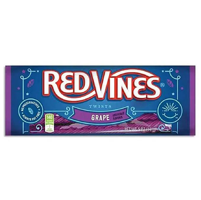 Red Vines Grape Licorice Twists 5-Ounce Packs: 12-Piece Box