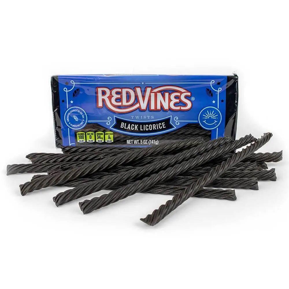 Red Vines Licorice Twists 5-Ounce Trays - Black: 24-Piece Box