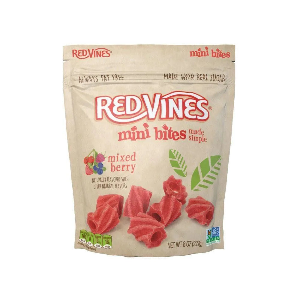 RED VINES Made Simple Mini Bites - Mixed Berry: 8-Ounce Bag