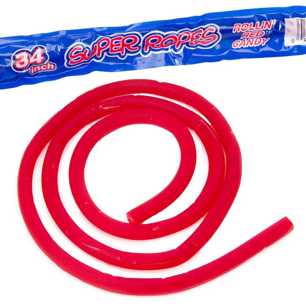 Red Vines Super Ropes Red Licorice Candy: 60-Piece Case