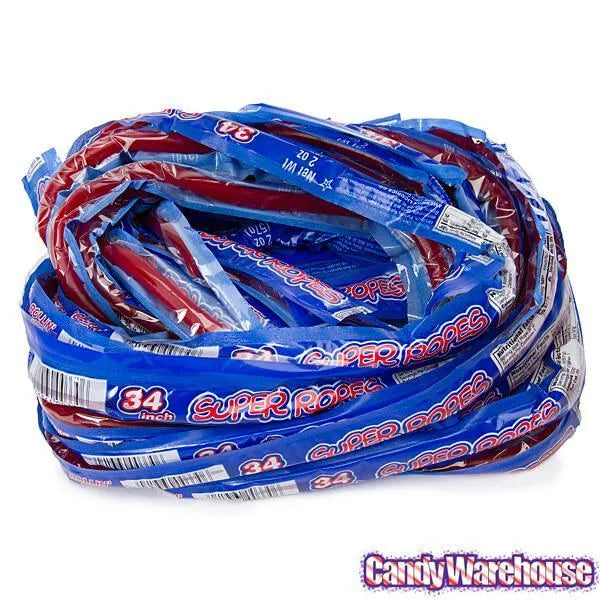 Red Vines Super Ropes Red Licorice Candy: 60-Piece Case