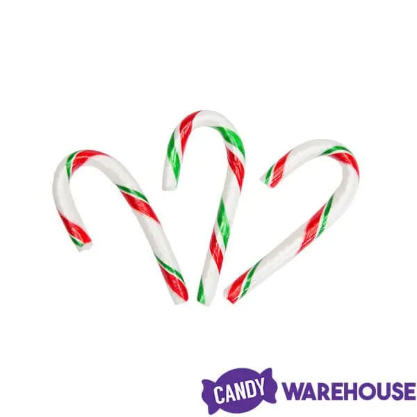 Red, White, and Green Peppermint Mini Candy Canes: 200-Piece Tub