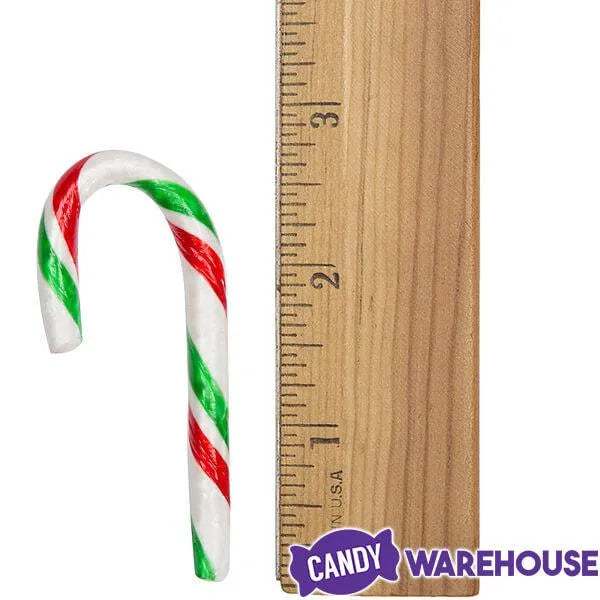 Red, White, and Green Peppermint Mini Candy Canes: 200-Piece Tub