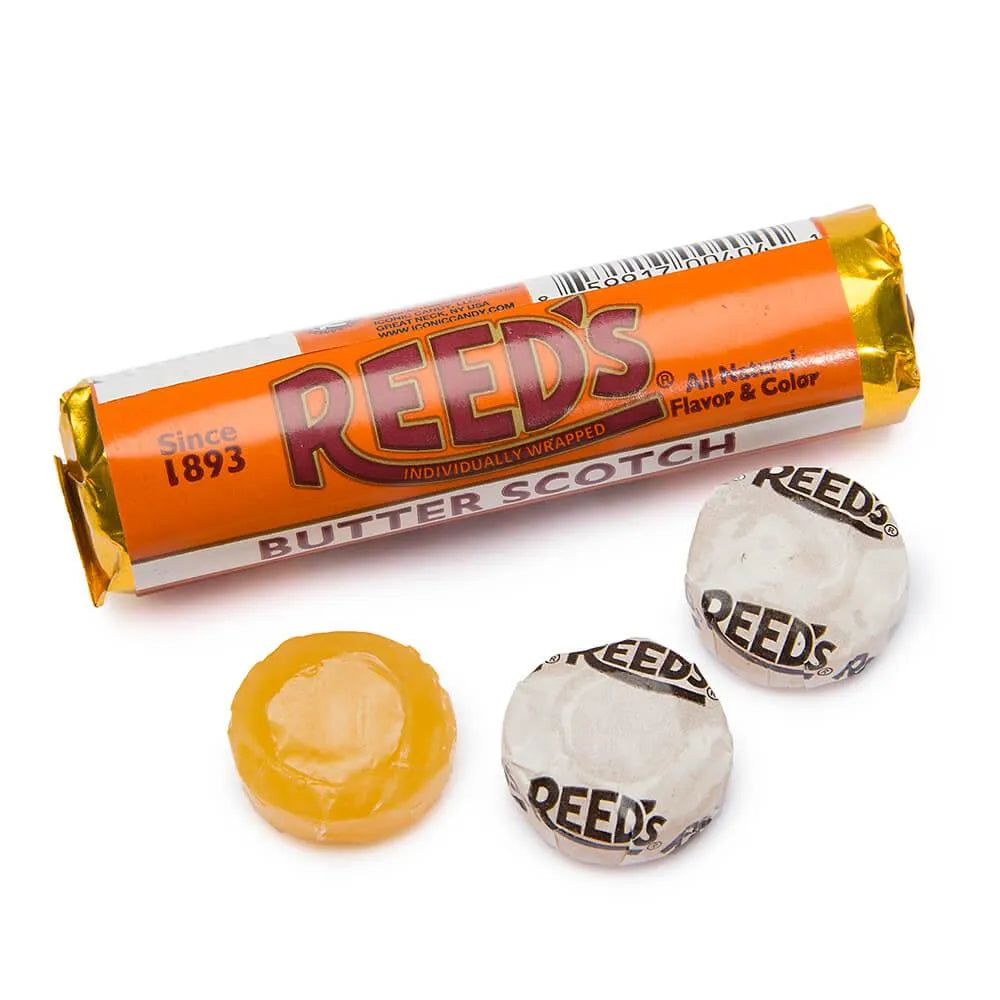 Reed's Hard Candy Rolls - Butterscotch: 24-Piece Box