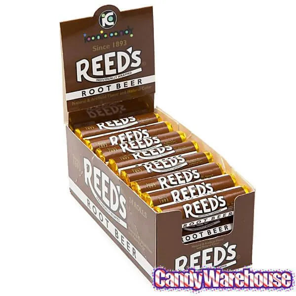 Reed's Hard Candy Rolls - Root Beer: 24-Piece Box