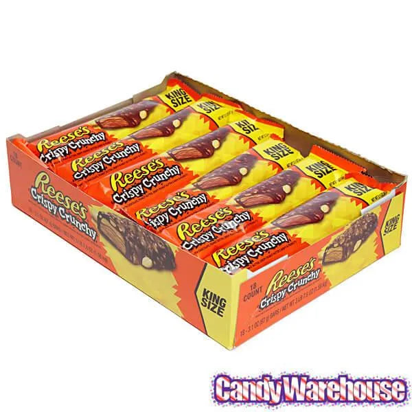 Reese's Crispy Crunchy King Size Candy Bars: 18-Piece Box