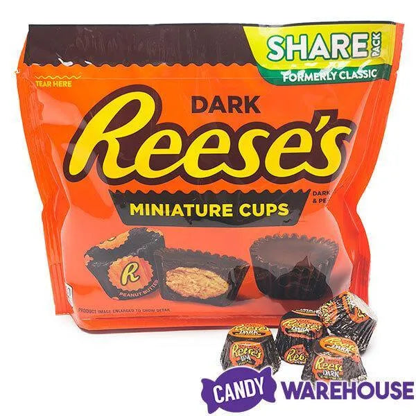 Reese's Dark Chocolate Peanut Butter Cups Miniatures: 10.2-Ounce Bag