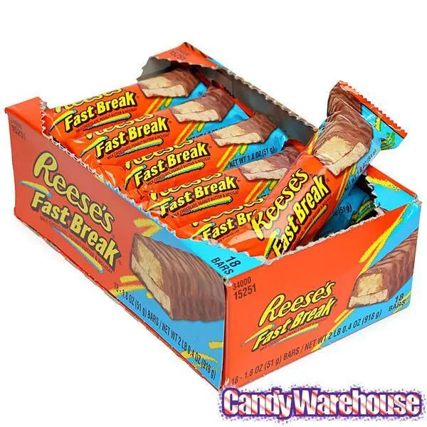 Reese's Fast Break Candy Bars: 18-Piece Box