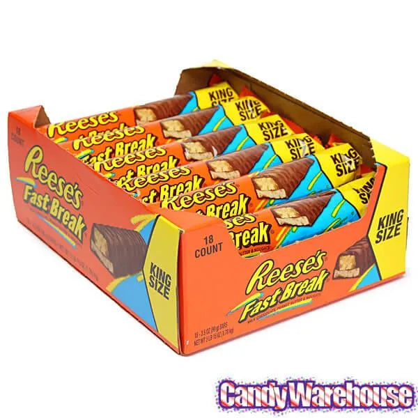 Reese's Fast Break King Size Candy Bars: 18-Piece Box