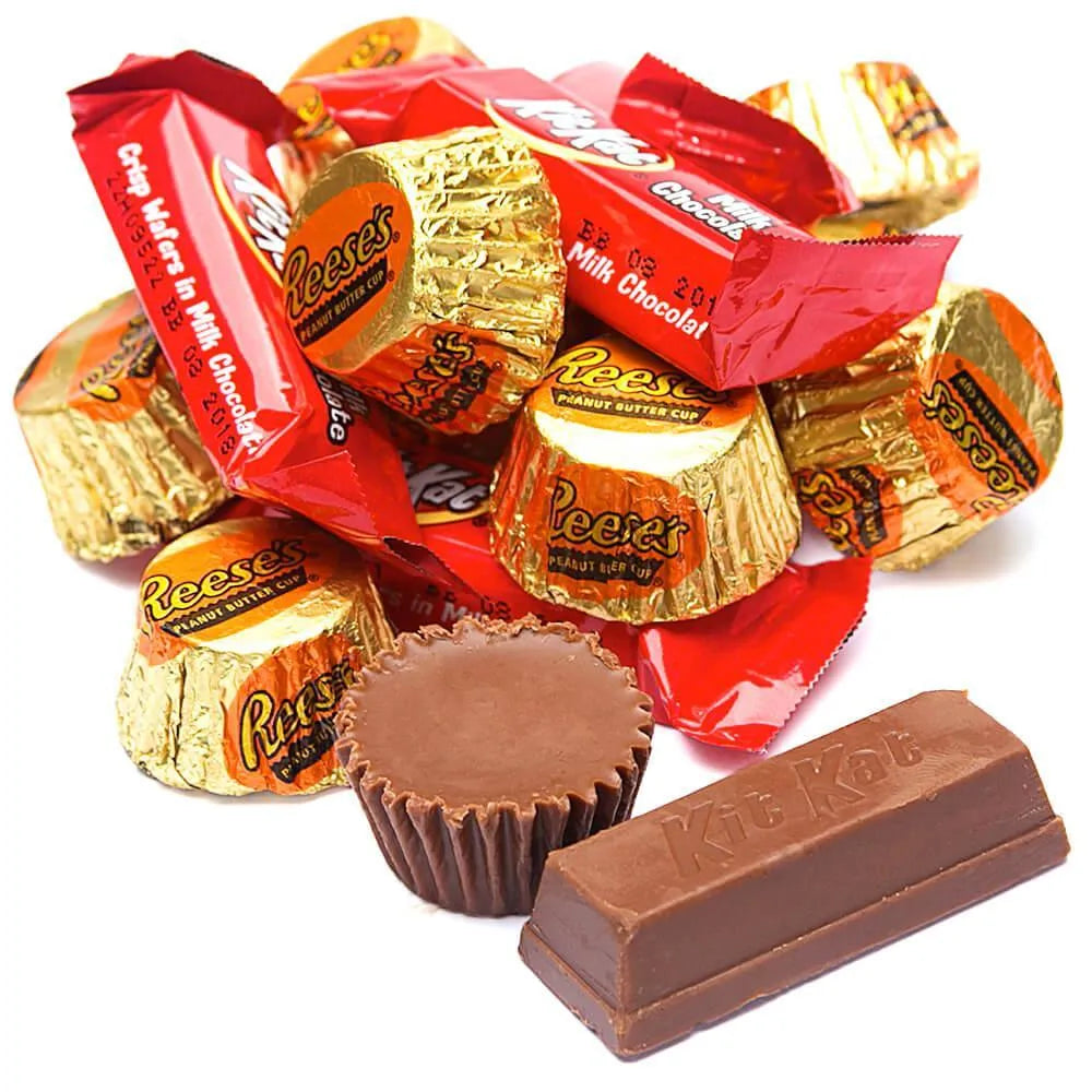 Reese's Peanut Butter Cups and Kit Kat Miniatures Bulk Candy: 2LB Bag