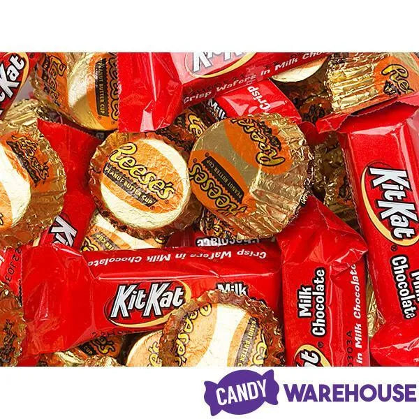 Reese's Peanut Butter Cups and Kit Kat Miniatures Bulk Candy: 2LB Bag