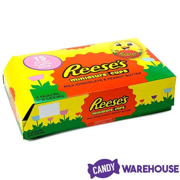 Reese's Peanut Butter Cups Miniatures Filled Plastic Chicks: 15-Piece Display