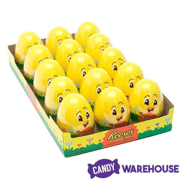 Reese's Peanut Butter Cups Miniatures Filled Plastic Chicks: 15-Piece Display