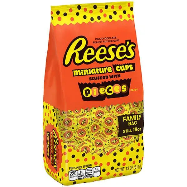 Reese's Peanut Butter Cups Miniatures Stuffed with Reese's Pieces: 18-Ounce Bag