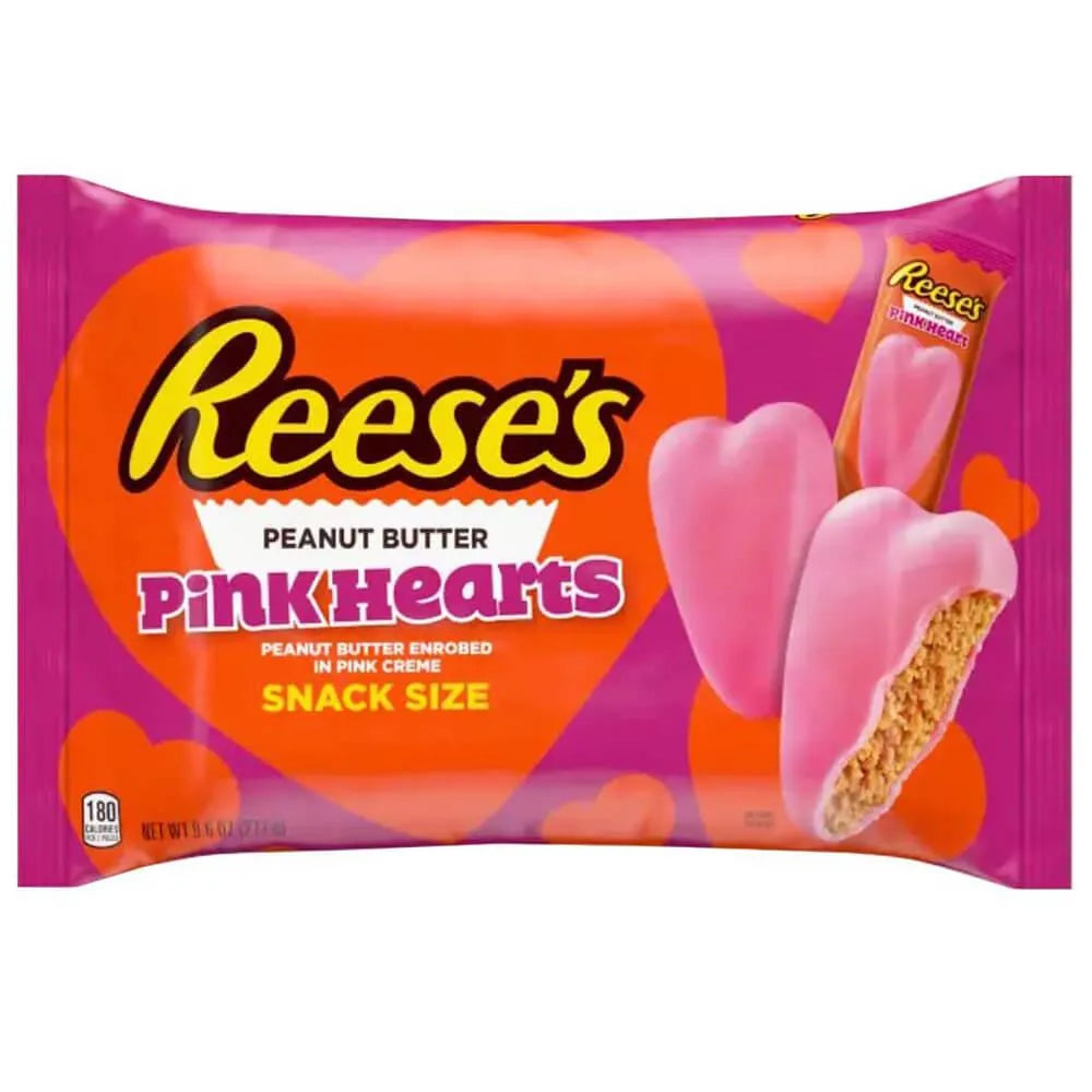 Reese's Peanut Butter Filled Pink Chocolate Hearts: 15-Piece Bag