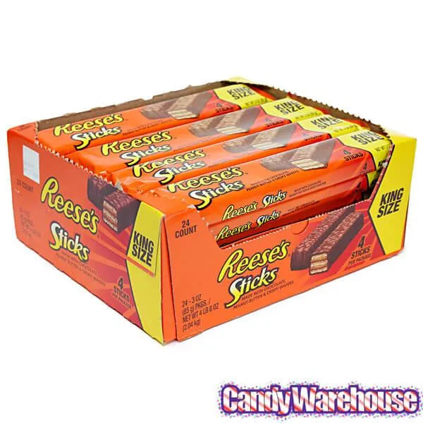 Reese's Sticks King Size Candy Bars: 24-Piece Box