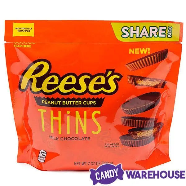 Reese's Thins Milk Chocolate Peanut Butter Cups Candy: 7.37-Ounce Bag