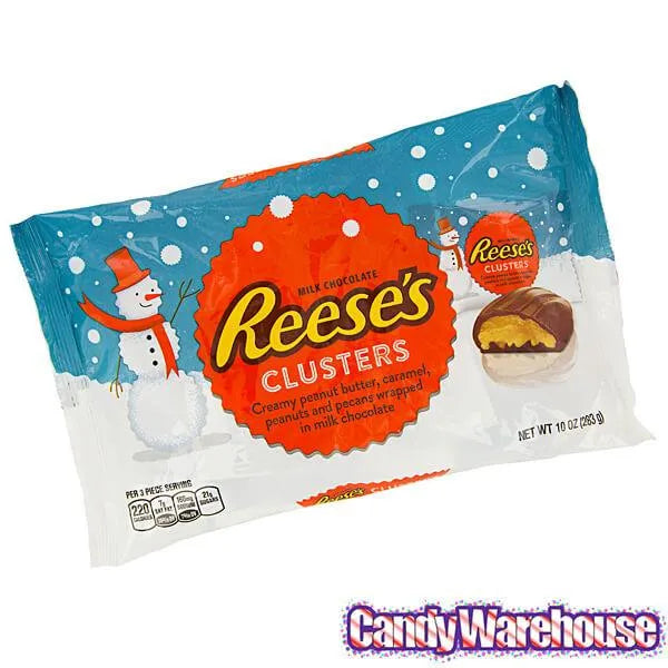 Reeses Christmas Peanut Butter Milk Chocolate Clusters: 10-Ounce Bag