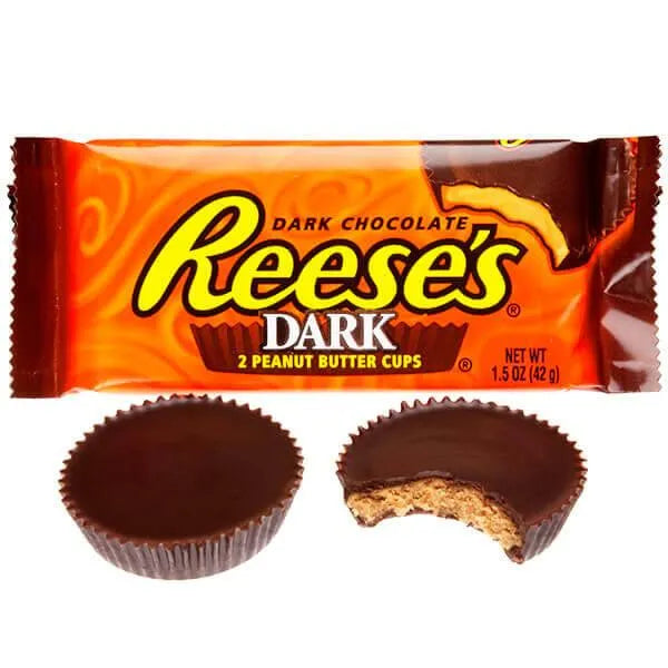 Reeses Dark Chocolate Peanut Butter Cups Packs: 24-Piece Box