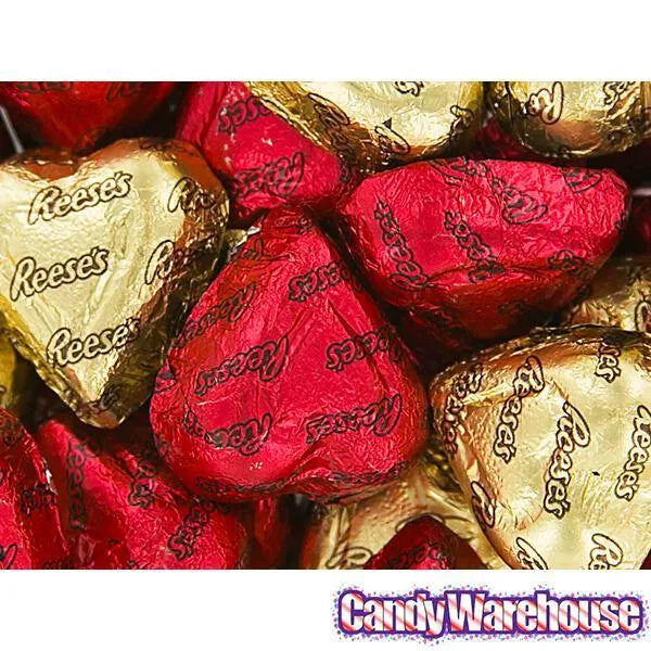 Reeses Foiled Peanut Butter Filled Chocolate Hearts: 30-Piece Bag