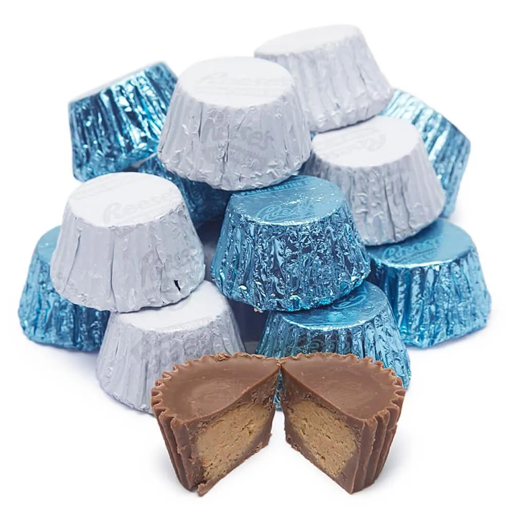 Reeses Peanut Butter Cups Color Combo - Light Blue and White: 400-Piece Box