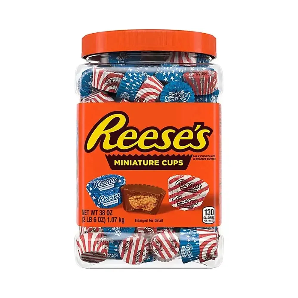 Reese's Peanut Butter Cups Miniatures - USA Flag: 120-Piece Jar